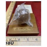 Vintage wooden magnetic note holder