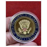 Gold tone President of the United States Trump