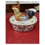 China hen on nest bowl