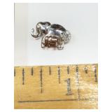 .925 silver elephant mom and baby charm
