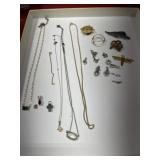 Mixed jewelry charms, pendants, necklaces
