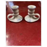 Pfaltzgraff Yorktown blue Pair candlesticks