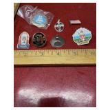Vintage Masonic pins, religious pendant, etc
