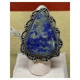 Size 7 German silver Lapis ring