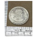 1963 silver 1 peso coin