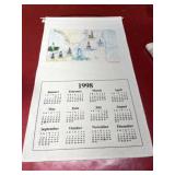 1998 linen calendar wall hanging Florida Keys