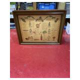 Vintage wall-mounted spice cabinet 12x16x3