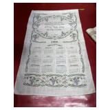 1995 linen calendar wall hanging