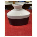 Glazed hand-dipped vase 7 inches tall, base is