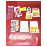 Stickers, post-its, crafts lot
