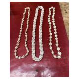 3 shell necklaces