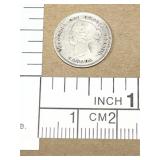 .925 silver 1891 Canada 5 cents coin