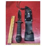 Vintage stainless steel survival knife with