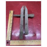 Vintage wooden clamp with a part missing