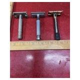 3 vintage razors GEM, etc
