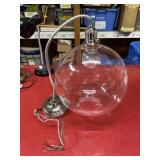 Untested clear glass globe ceiling light fixture