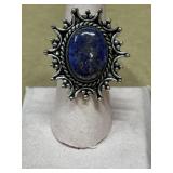 Size 7 German silver Lapis ring