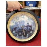 Vintage train wall clock untested