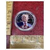 Donald Trump challenge coin silver tone and