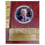 Donald Trump challenge coin silver tone and