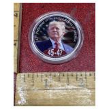 Donald Trump challenge coin silver tone and