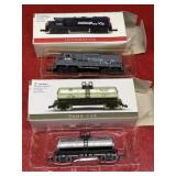 Southern Pacific locomotive and tank car in