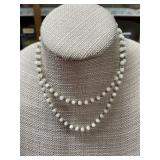 Vintage faux pearl necklace with sterling clasp