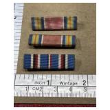 3 US military service ribbons