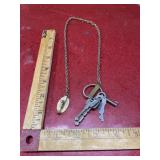 Vintage key chain with keys