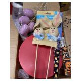 Box lot crafting supplies Easter Halloween etc