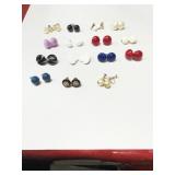 Vintage chunky screw-back and clip-on earrings