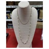 Gold tone with beads necklace adjustable length