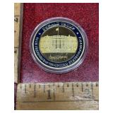 Donald Trump challenge coin gold tone and
