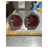 Vintage ornate pewter frames