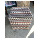 Vintage cushioned ottoman 18x18x18 inches