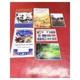 Civil War books and postcards