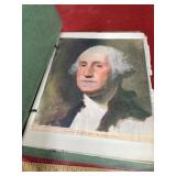 Vintage scrapbook project on George Washington
