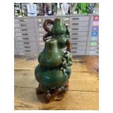 Asian pottery vase double vessel Vintage glazed