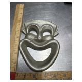 Vintage heavy, metal theater, face wall decor,