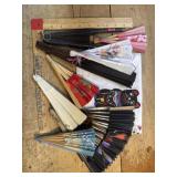 Vintage folding hand fans