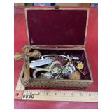 Vintage box with mixed jewelry vintage and new