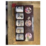 Vintage set of Korean ceramic shot glasses