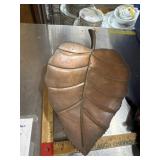 Vintage Metal Copper Leaf bowl