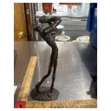 Vintage metal sculpture brutalist style
