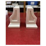 Pair 6.5 inch wooden bookends
