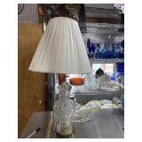 Vintage Heavy 24% lead crystal lamp untested