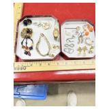 Mix jewelry lot vintage and new earrings, etc.