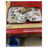 Mix jewelry lot earring pairs rings etc vintage