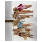 Box Lot Of Barbies & Misc