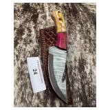 8' Handcrafted Full Tang Damascus Skinner Knife